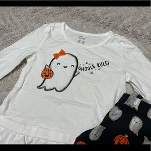 Carters 4T girls Halloween shirt & legging set